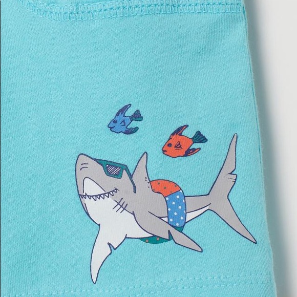 NWT H&M Boys Blue Summer Shark Shorts 18-24mo - Picture 2 of 3